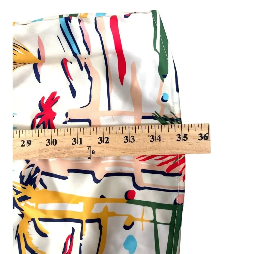Crosby By Mollie Burch Womens S Multi Color Beach Abstract Halter Mini Dress NEW